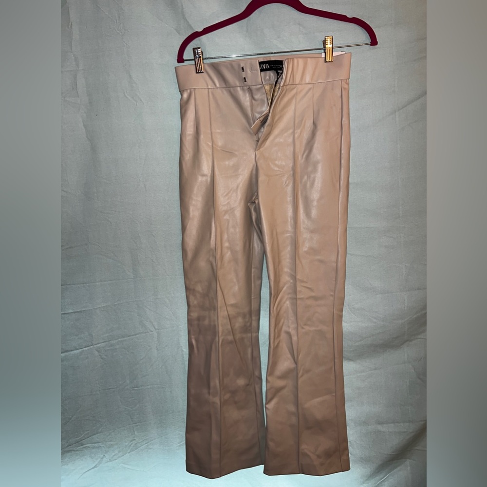Zara leather capri